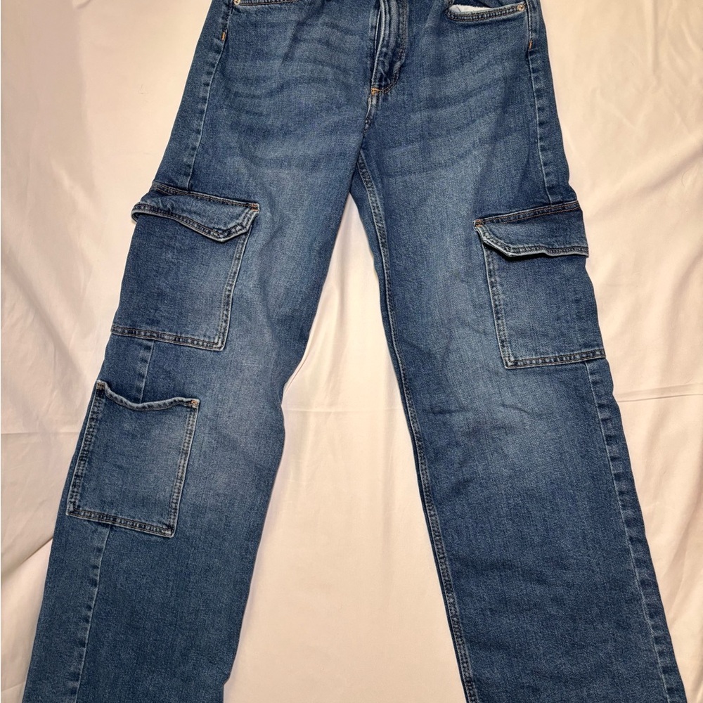 H&M Denim Wide-Leg Jeans